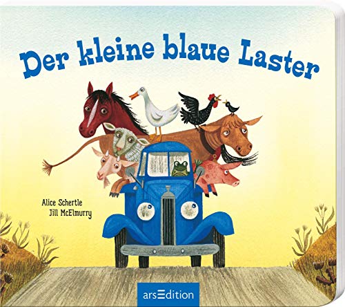Der kleine blaue Laster: Mit stabilen Schiebern | Lustig gereimtes Pappbilderbuch mit Formstanzung für Kinder ab 18 Monaten